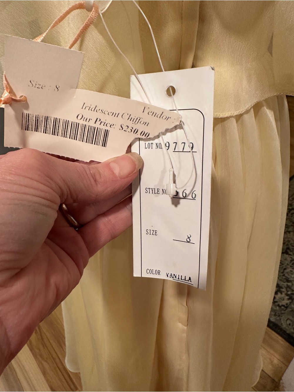 Chiffon Yellow Ruffle One Shoulder Dress - Picture 4 of 5